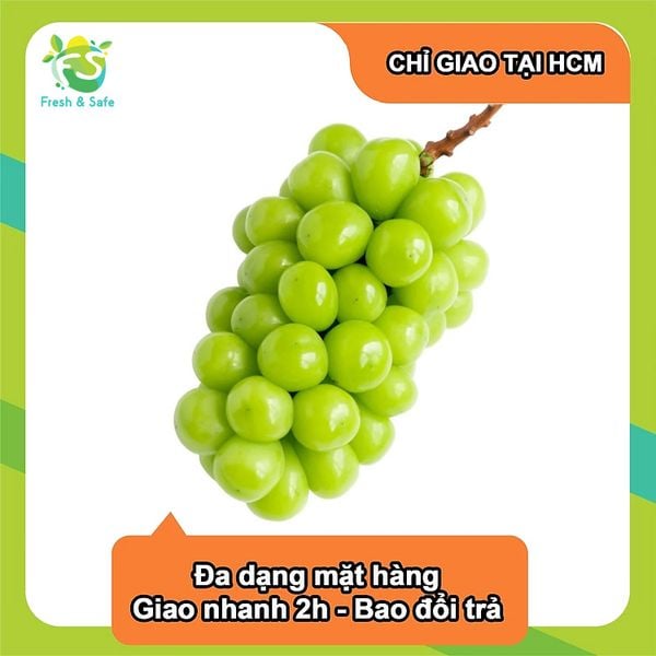  [Chỉ Giao HCM] Nho xanh mẫu đơn - chùm 1kg 