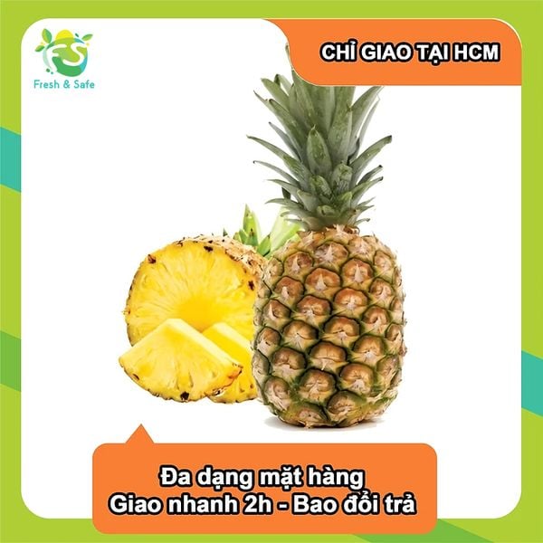  [Chỉ Giao HCM] Thơm trái nguyên vỏ - 1 trái 