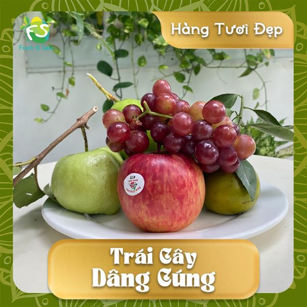  Trái Cây Cúng - Combo NGŨ PHÚC 5 (Hàng tươi đẹp) 