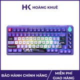  Bàn phím cơ Machenike K600T-B82 Tri-Mode RGB White Purple Shirasaiko 