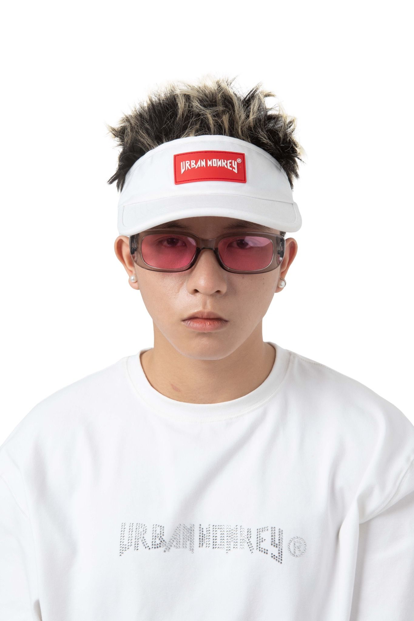  PVC GOLFCAP WHITE/RED 