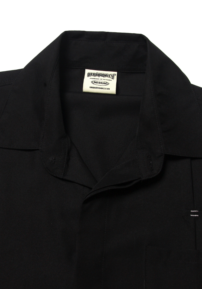  PLEATED BOXY SHIRT BLACK 