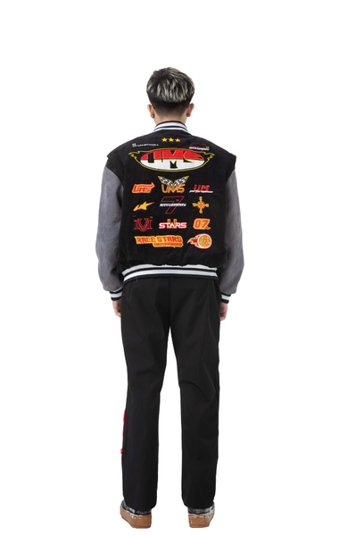  7TH ANNI - RACESTAR VARSITY BLACK/ GREY SUEDE 