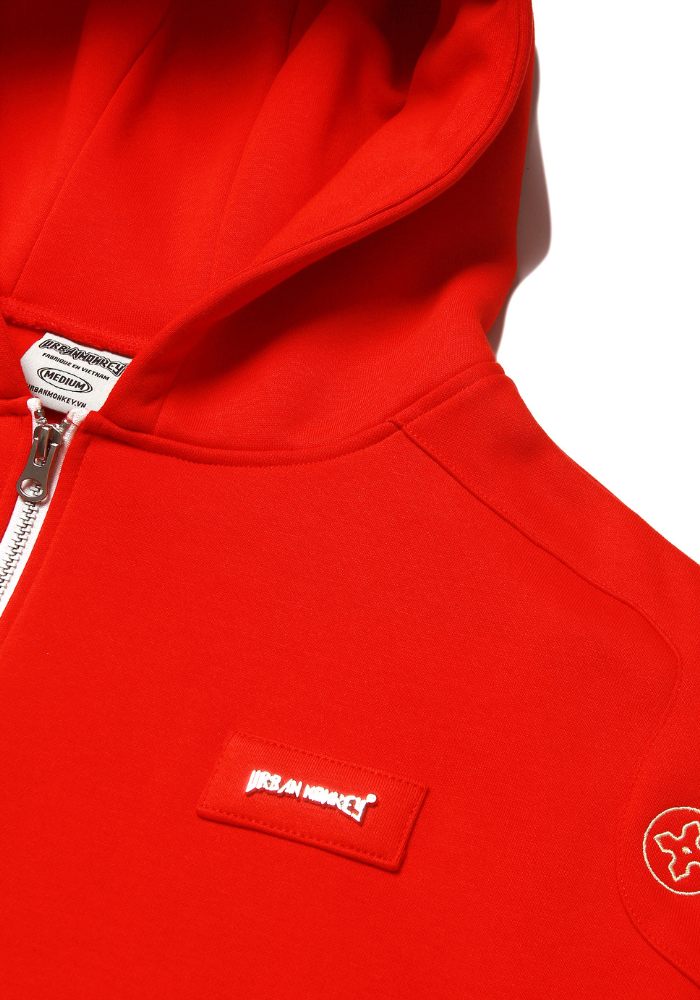  GOBLIN SIGNATURE BOXY HOODIE ZIP RED 