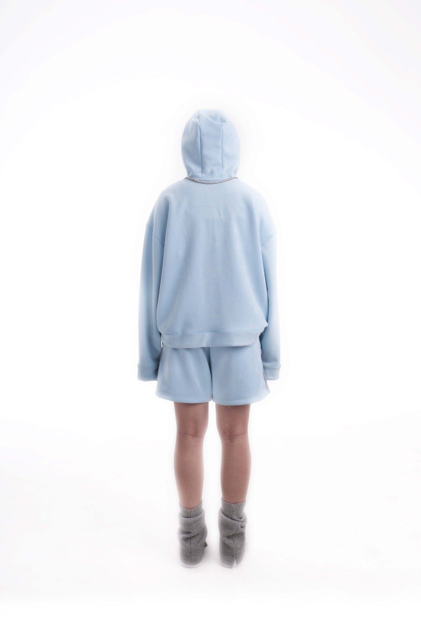  [ Baby Blue Suede Hoodie ] - Bespoke (Pre - Order) 