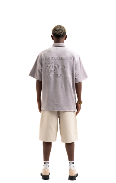  3D QUOTE SUEDE POLO PURPLE 