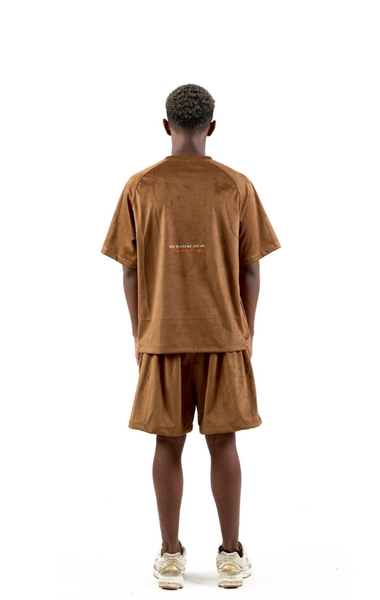  3D QUOTE SUEDE TEE BROWN 