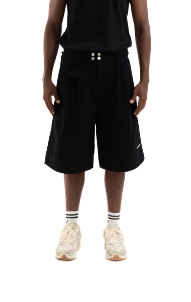  PLEATED CHICANO BLACK SHORT 