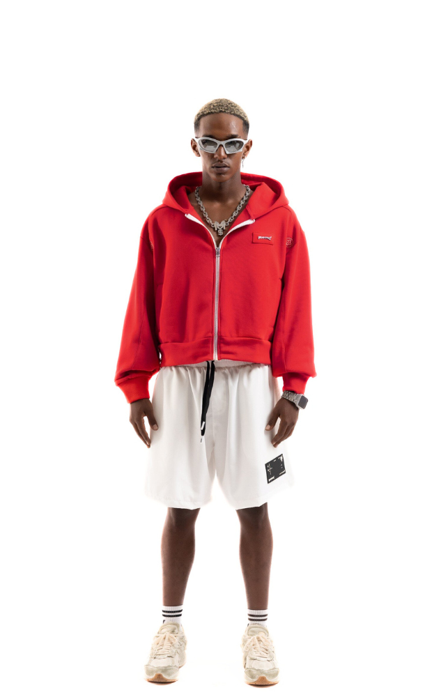  GOBLIN SIGNATURE BOXY HOODIE ZIP RED 