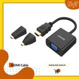  Unitek Y-C6355 - Cáp chuyển HDMI ra VGA+Audio 3 Trong 1 - Hàng Chính Hãng 