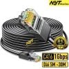 Cáp Mạng Lan Cat6 Đen Tròn Dài 5M 10M 15M 20M NYT LC6101 - Bảo Hành 12T Đổi Mới