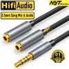CápChuyển 3.5mm Sang Mic & Tai Nghe Hifi Audio Cao Cấp NYT CD103- 24th BH Đổi Mới
