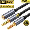 Jack Chuyển Mic & Tai Nghe Ra 1 Cổng 3.5mm Female NYT CD104 