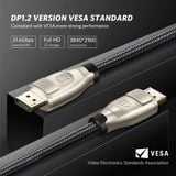  UGreen 30118 - Cáp DisplayPort 1.2 Đầu metal Vỏ bện lưới Dài 1m cao cấp UGREEN DP107 