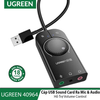 Bộ Chuyển USB 2.0 Ra Mic & Audio Hỗ Trợ Volume Control Cao Cấp UGREEN 40964