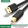UGreen 20846 - Cáp máy in USB 2.0 dài 1m đầu mạ vàng cao cấp UGREEN US135