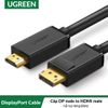 UGreen 10239 - Cáp DisplayPort ra HDMI 4K@30Hz Dài 1.5m cao cấp UGREEN DP101