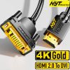 Cáp DVI To HDMI Đen Trơn Hỗ Trợ 4K UHD Loại Xịn NYT N71 - BH 12T Đổi Mới