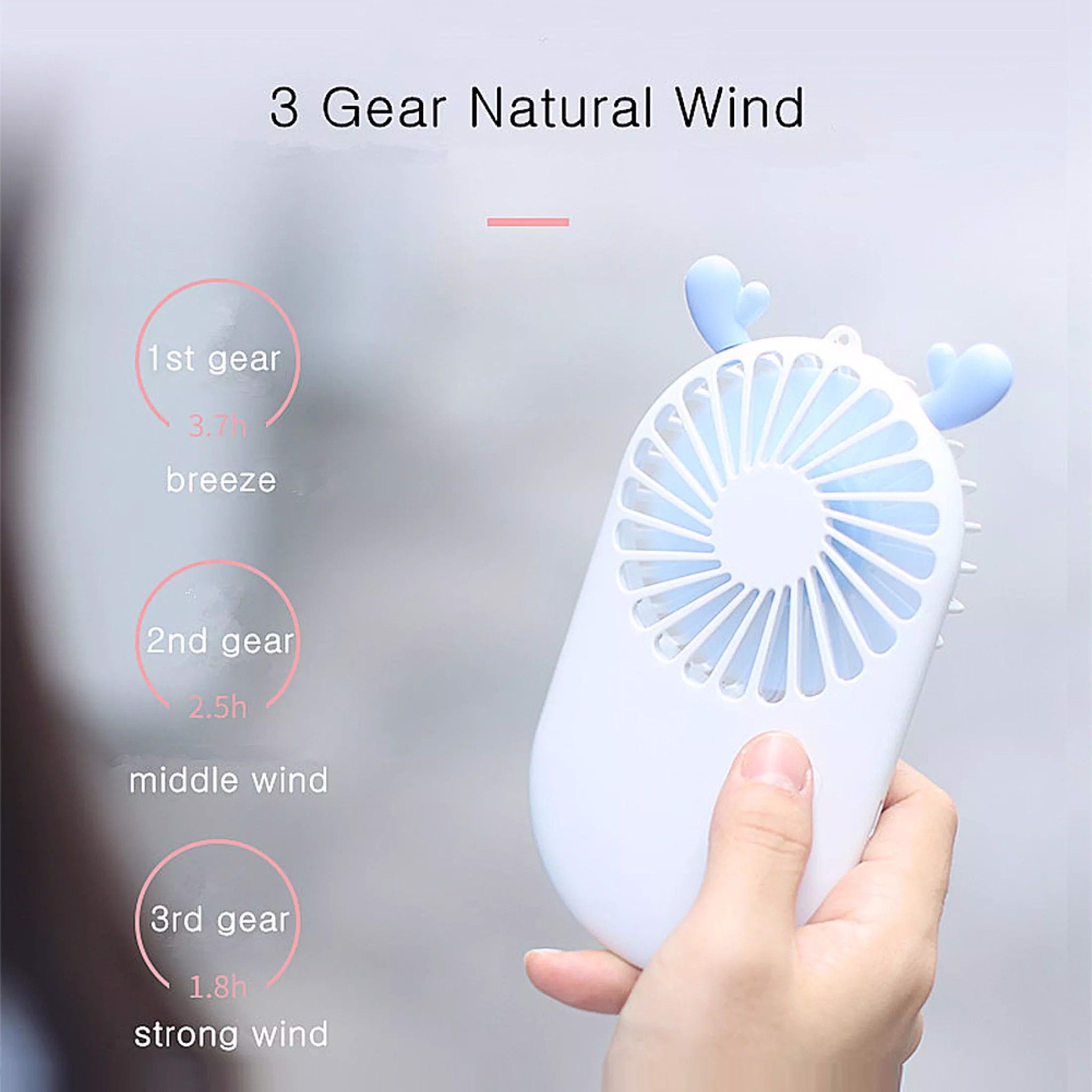  Quạt Cầm Tay 3 Cấp Độ Có Đế Để Bàn Giá Rẻ NPK 