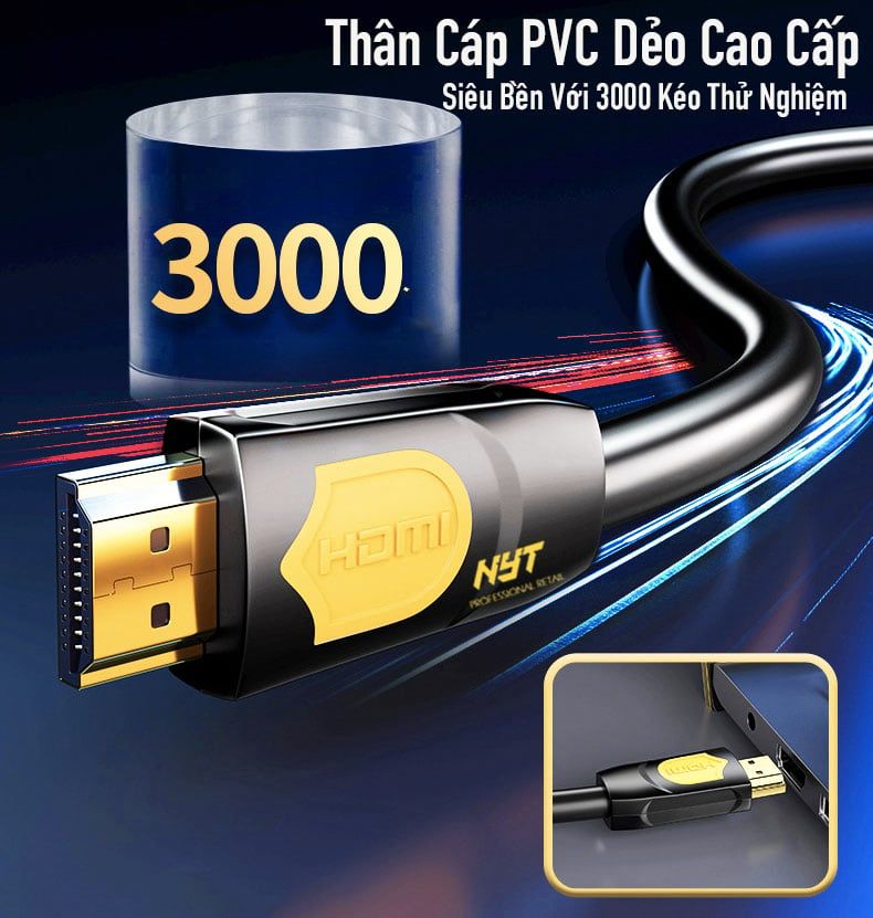  Cáp HDMI 2.0 4K 60HZ ID Tech HAN101 Bảo Hành 12T Đổi Mới 