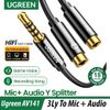 Cáp Chia 1 cổng Audio 3.5mm ra Tai nghe & Mic Cao Cấp UGREEN AV141 -Hàng Chính Hãng