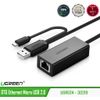 Bộ Chuyển Micro USB & USB 2.0 ra LAN Cao Cấp UGREEN