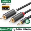 Cáp Chuyển Audio 3.5mm ra 2RCA Chính Hãng UGREEN AV102 Chính Hãng