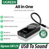 Cáp Chuyển USB Sang Tai Nghe UGreen Chính Hãng (CM129, US205)