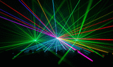 Đèn Laser dùng cho sân khấucảm ưng tiếng nhạc (4 cừa - 7 màu ) -  Mã H296
