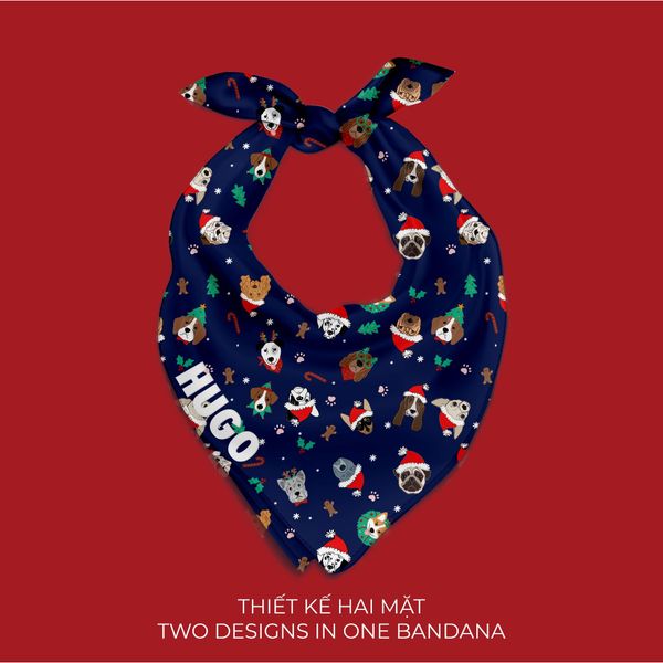  Khăn Quàng Cổ Giáng Sinh Hai Mặt Cho Thú Cưng - Christmas Bandana 