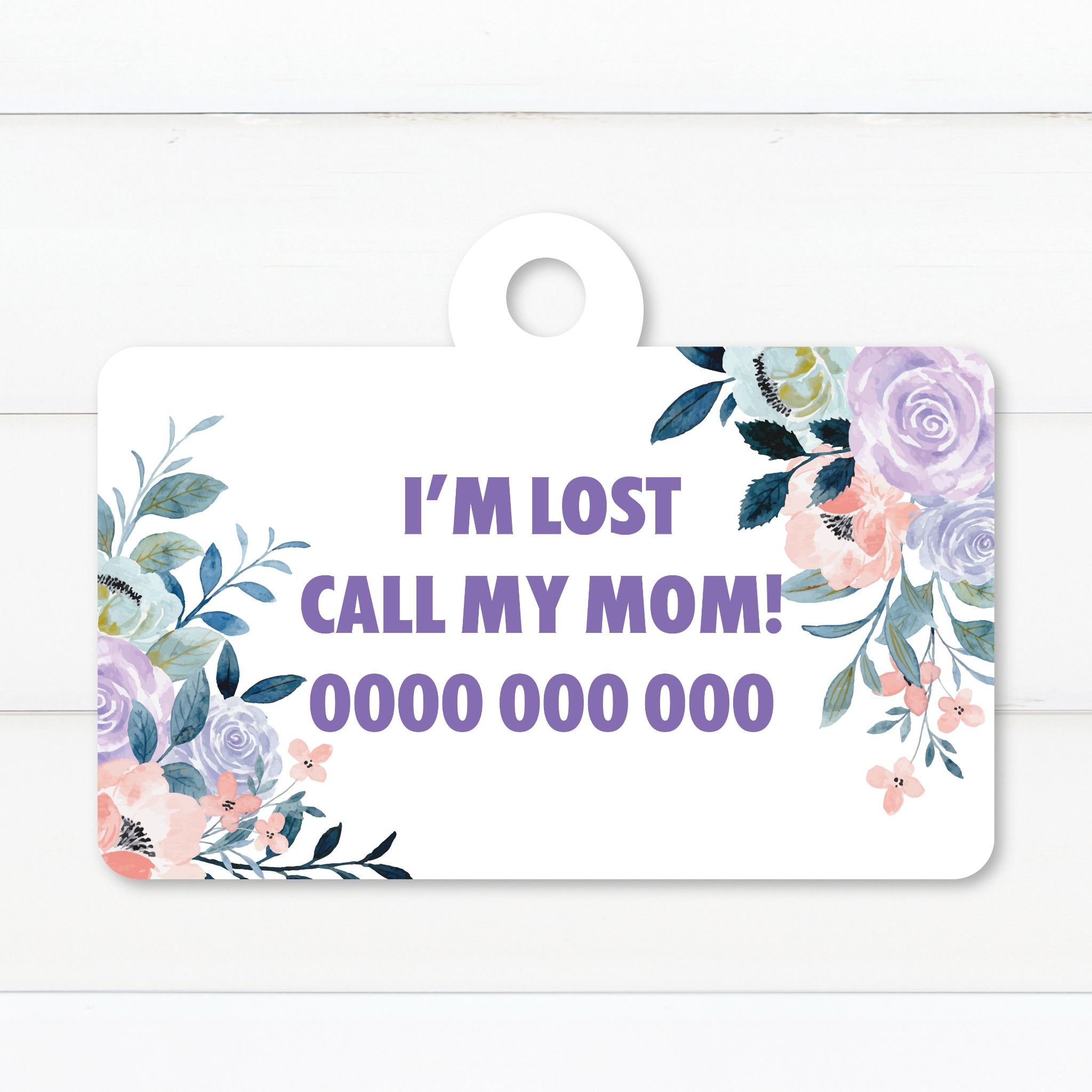 Purple Rose ID TAG THẺ ID THÚ CƯNG Furry