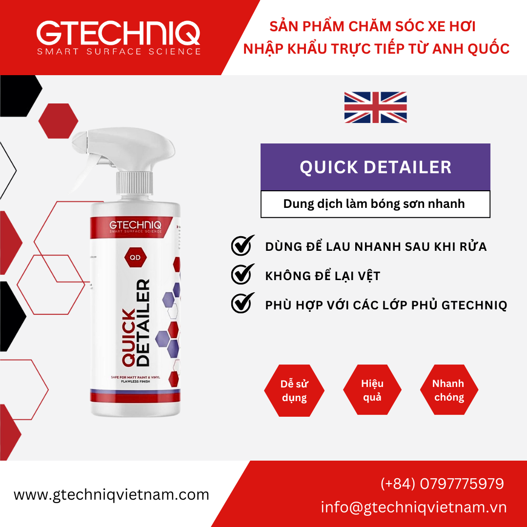  Dung Dịch Phủ Bóng Nhanh - Gtechniq Quick Detailer 250ml 