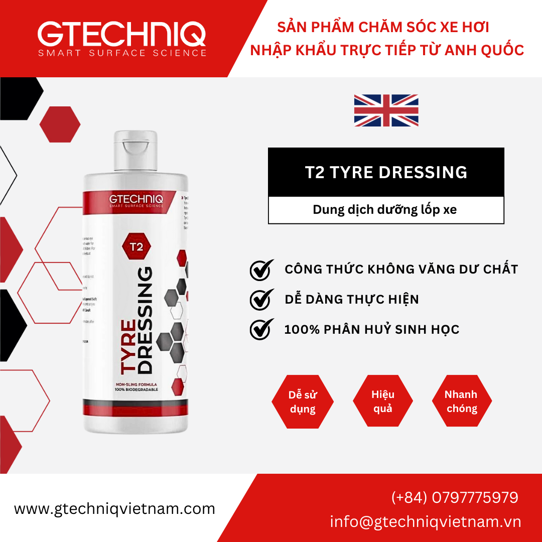  Dung Dịch Dưỡng Vỏ Xe - Gtechniq T2 Tyre dressing 250ml 