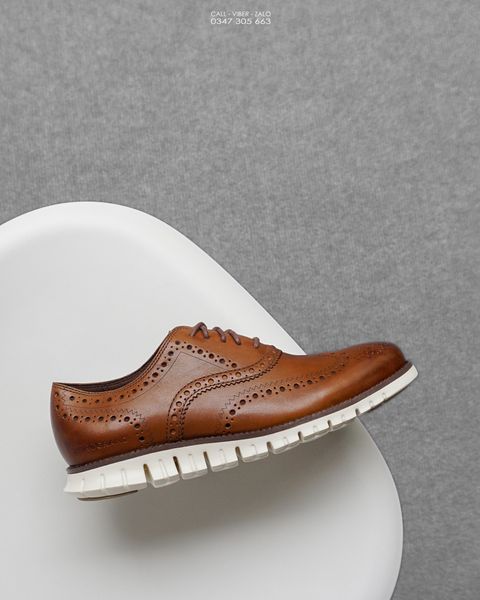  Cole Haan Men's Zerogrand Wingtip Oxford in British Tan 