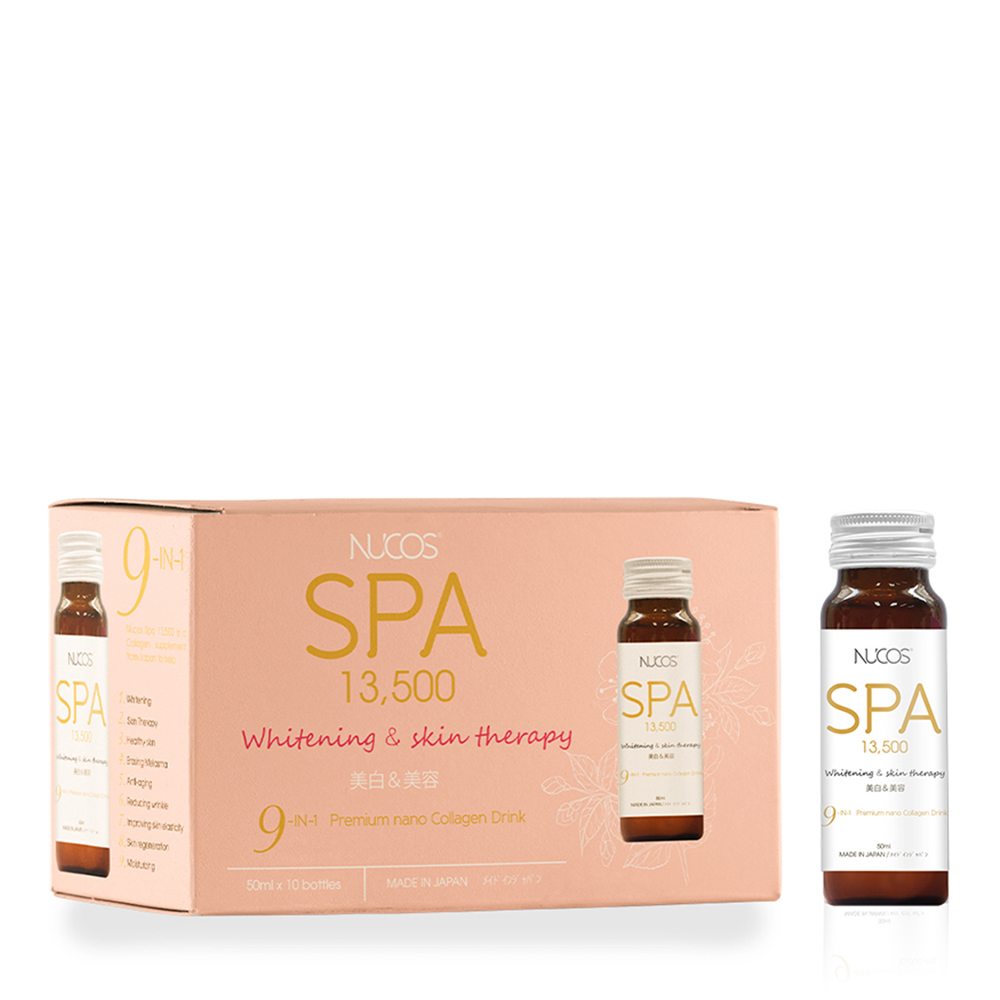 Nước Uống Bổ Sung Collagen Nucos Spa 13500 Skintherapy Collagen Drink (Hộp 10 Chai X 50Ml)