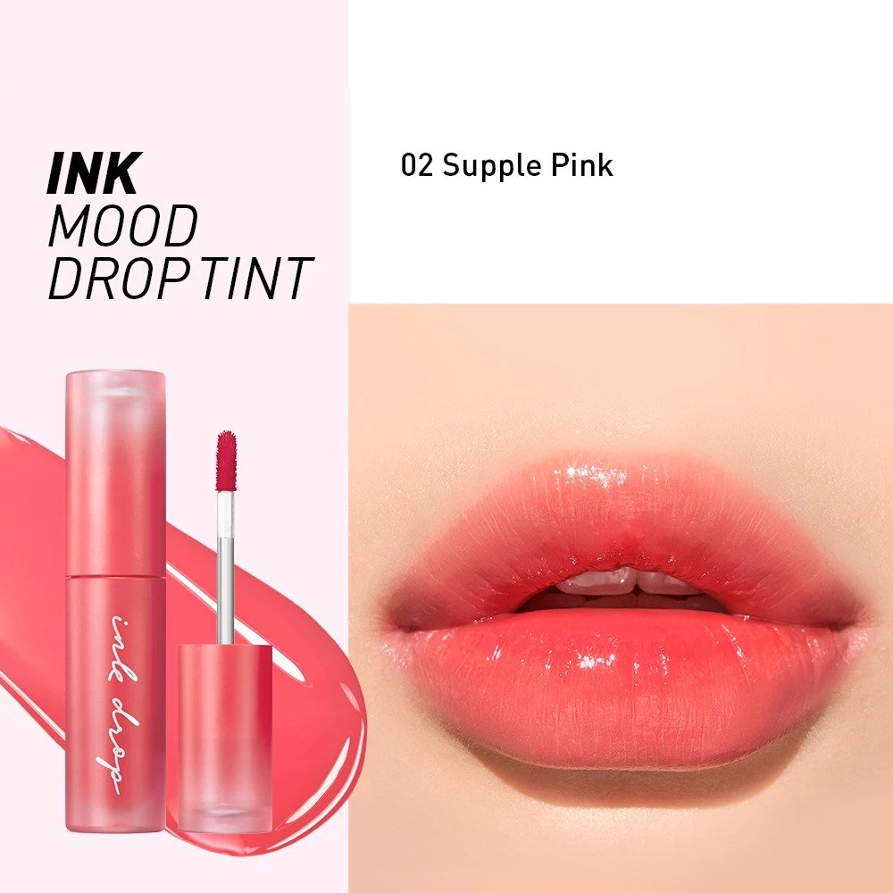 Son Tint Bóng Peripera Ink Mood Drop Tint 4G 02 Supple Pink