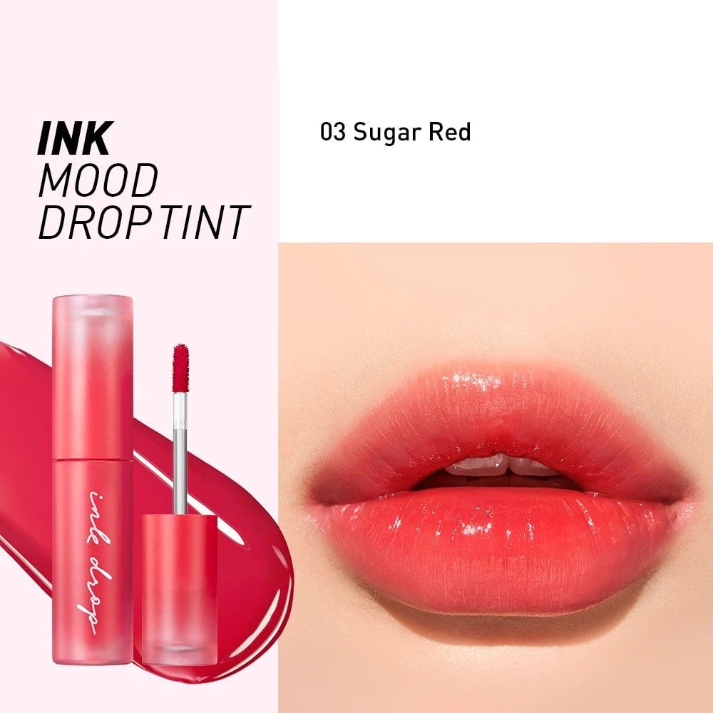 Son Tint Bóng Peripera Ink Mood Drop Tint 4G 03 Sugar Red