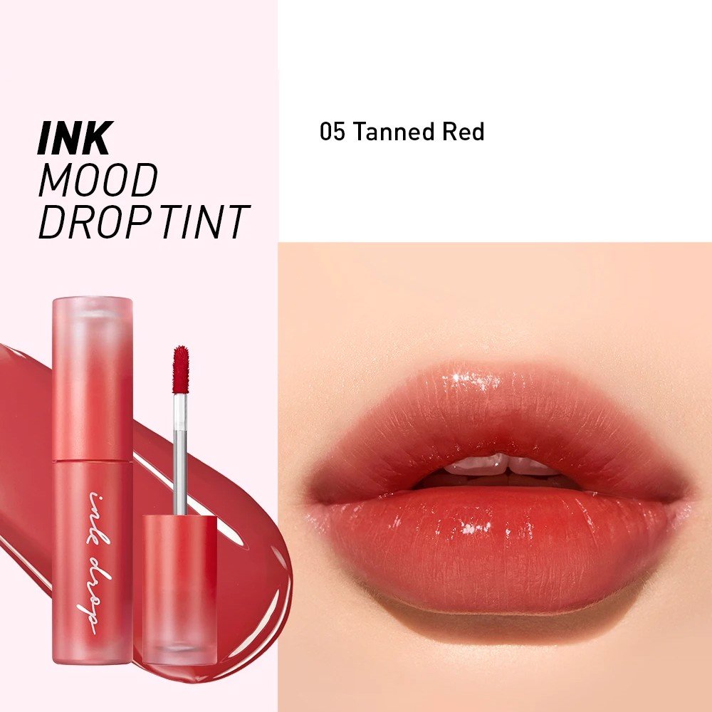 Son Tint Bóng Peripera Ink Mood Drop Tint 4G 05 Tanned Red