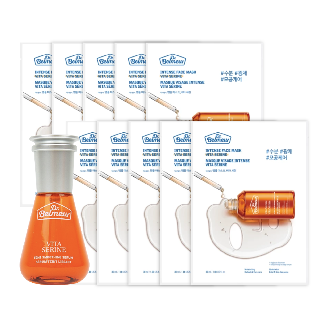 Combo Mặt Nạ Và Tinh Chất Làm Sáng Da Dr.belmeur Vita Serine