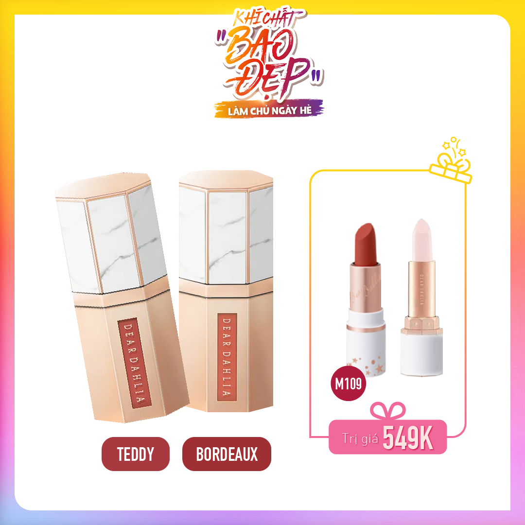 [Màu Hồng Đỏ] Combo Son Kem Dear Dahlia Paradise Dream Velvet Lip Mousse