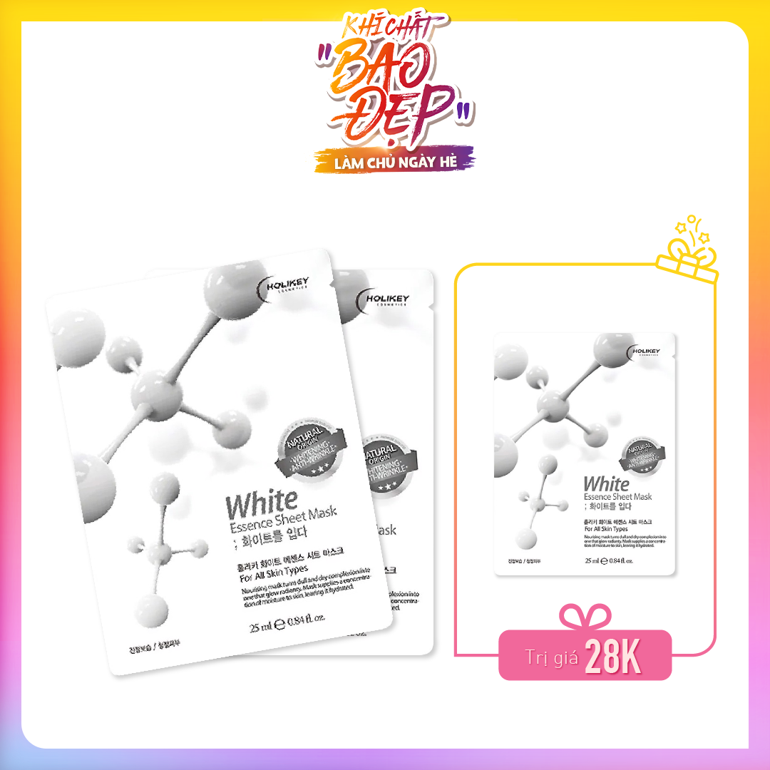 Set 03 Mặt Nạ Giúp Trắng Sáng Da Holikey White Essence Sheet 25Ml