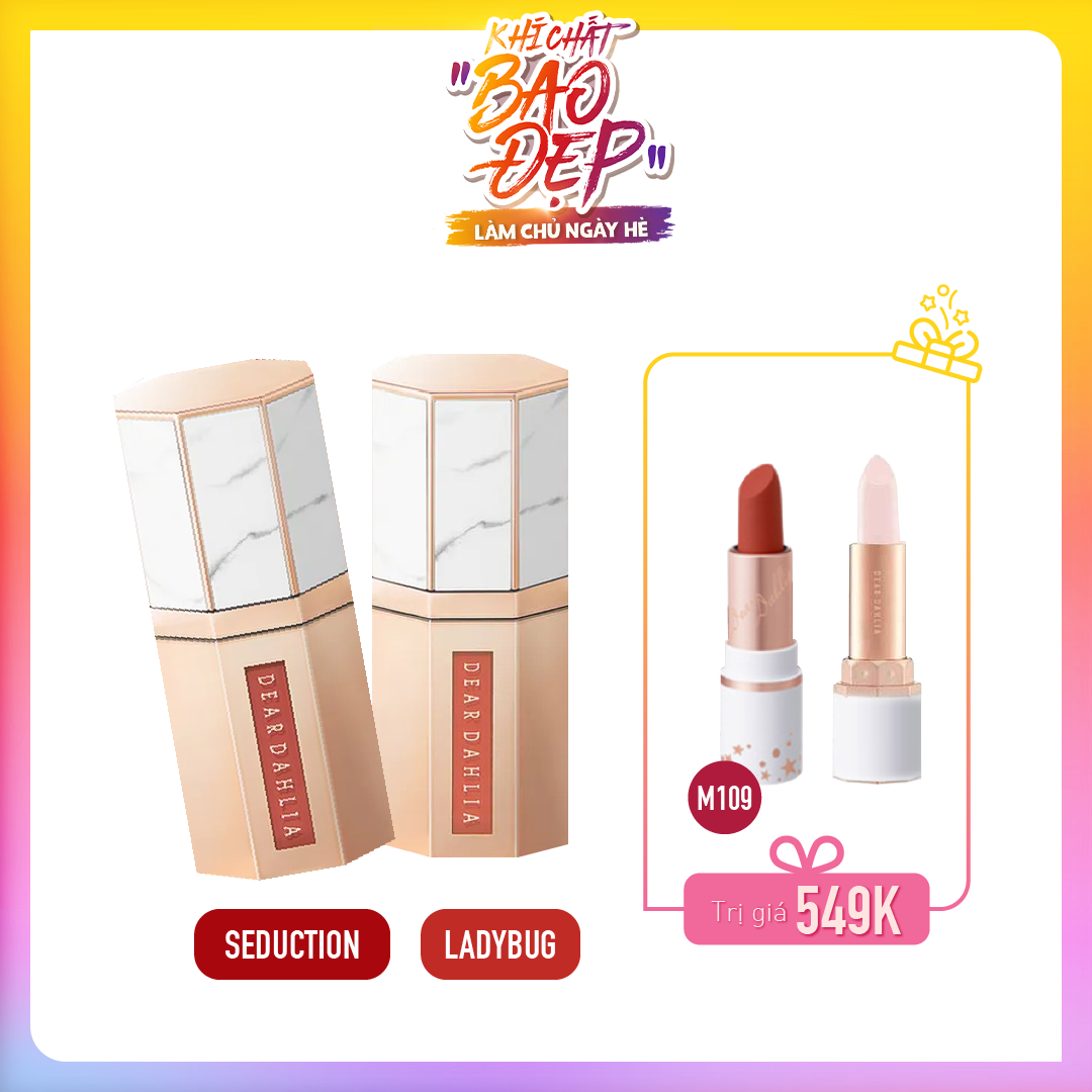 [Màu Đỏ - Cam] Combo Son Kem Nhung Dear Dahlia Paradise Dream Velvet Lip Mousse