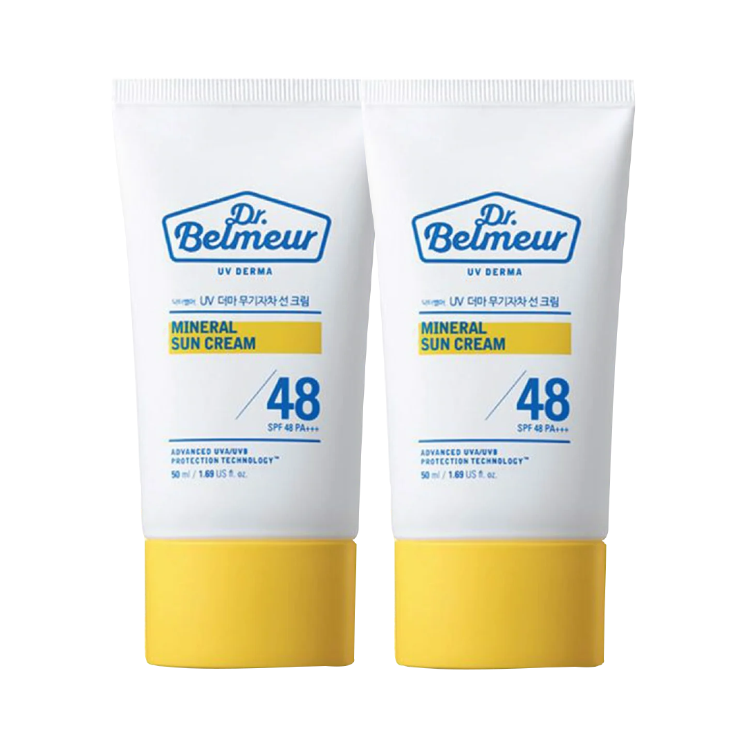 Combo 2 Kem Chống Nắng Vật Lý Màng Khoáng Dr.belmeur Mineral Sun Cream Spf48 +++ (50Mlx2)