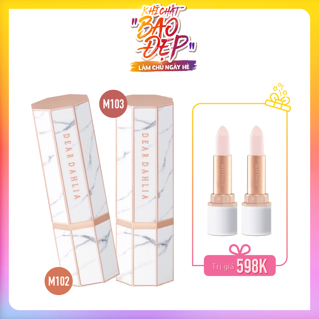 [Màu Cam - Hồng] Combo Son Thỏi Lì Dear Dahlia Lip Paradise Effortless Matte Lipstick