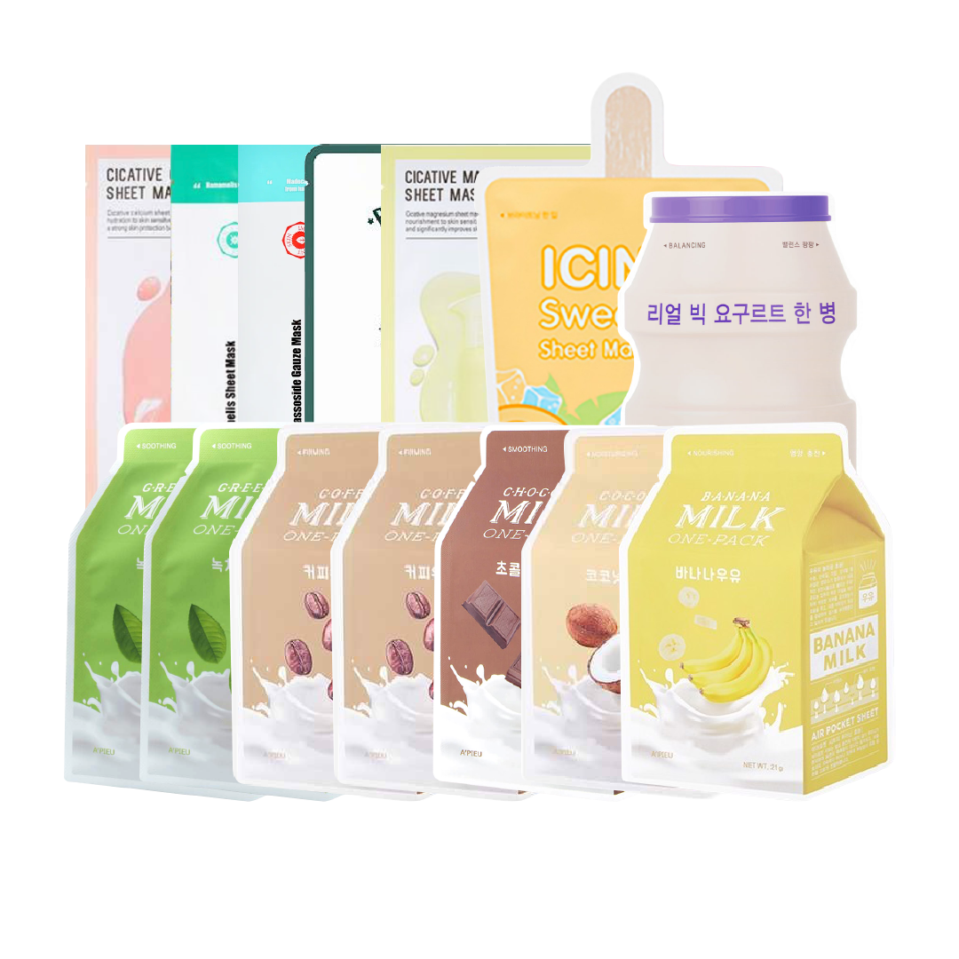 Combo Mix 14 Mặt Nạ Cấp Nước Làm Mềm Mịn Da A'pieu (Dành Cho Mọi Loại Da)