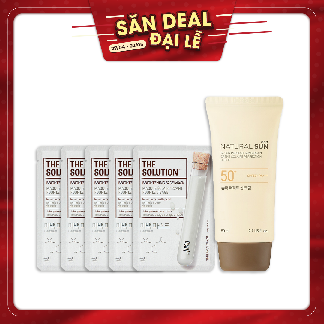 Combo Kem Chống Nắng Ngừa Lão Hóa Da Natural Sun Eco Super Perfect Sun Cream Spf50+ Pa+++ 80Ml