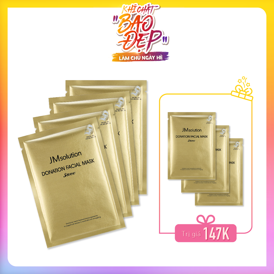 Set 07 Mặt Nạ Giấy Chống Lão Hoá Jmsolution Donation Facial - Save 30Ml