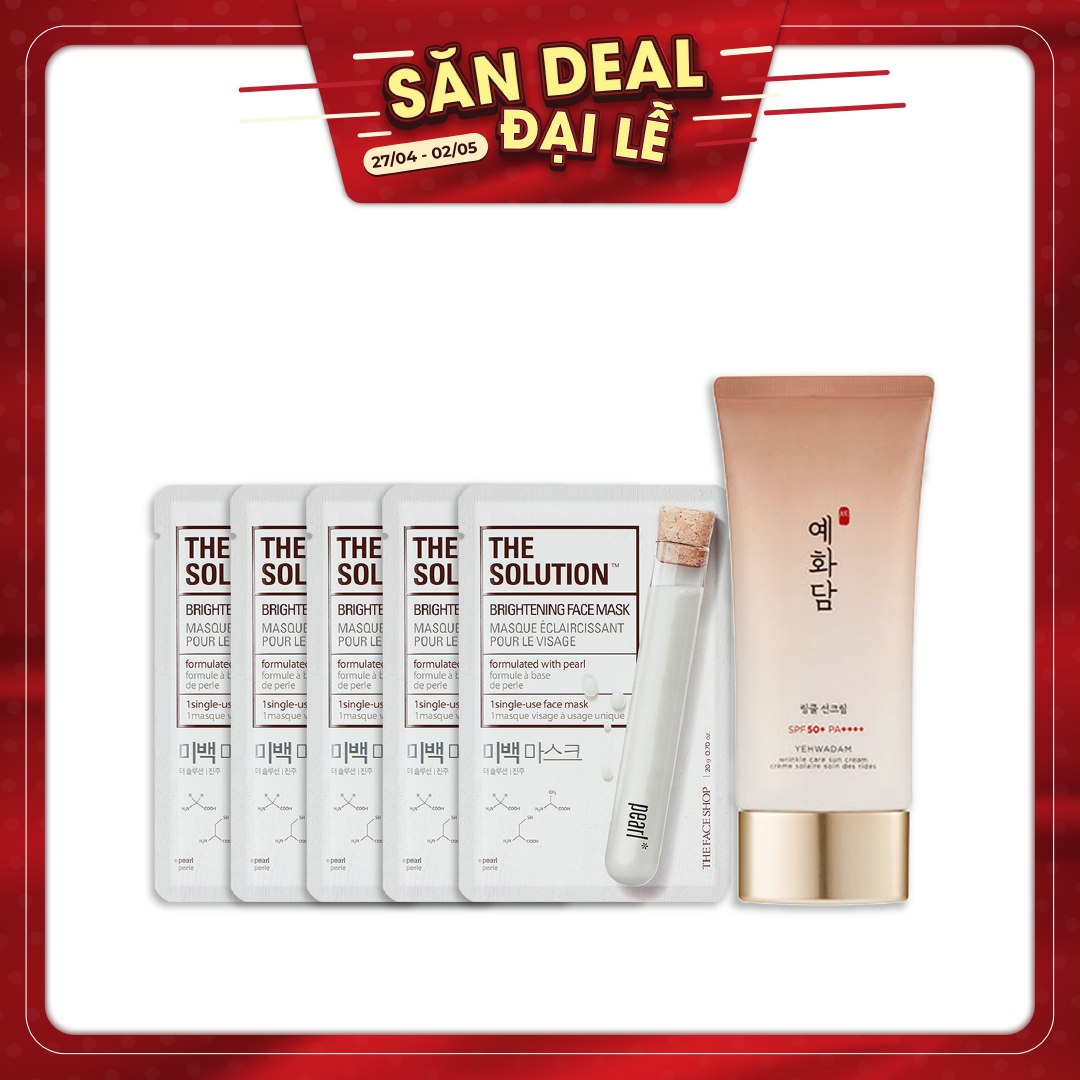 Combo Kem Chống Nắng Ngăn Ngừa Lão Hóa Yehwadam Wrinkle Care Sun Cream Spf50+ Pa++++ 50Ml