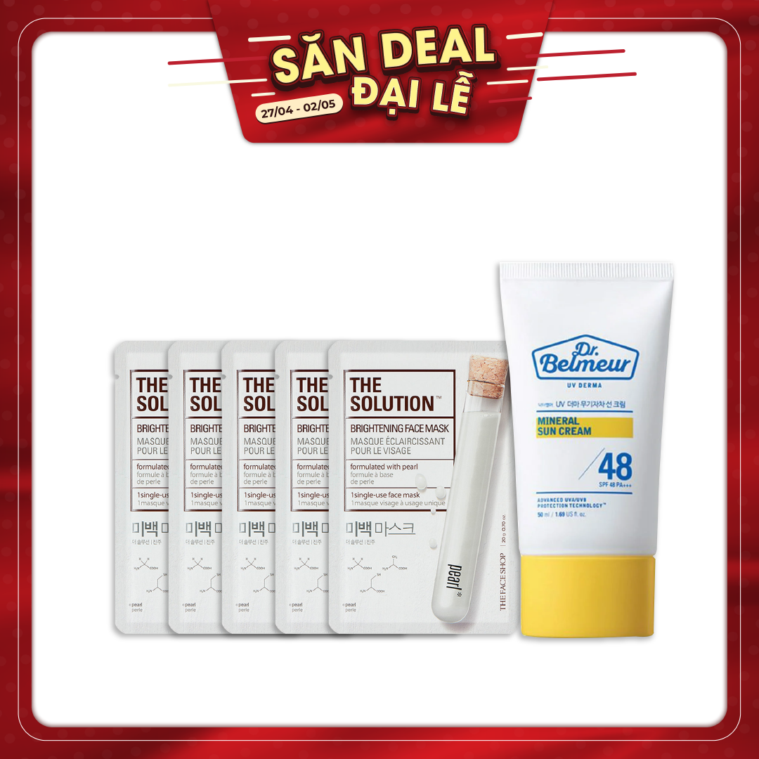 Combo Kem Chống Nắng Vật Lý Màng Khoáng Dr.belmeur Mineral Sun Cream Spf48 +++ 50Ml
