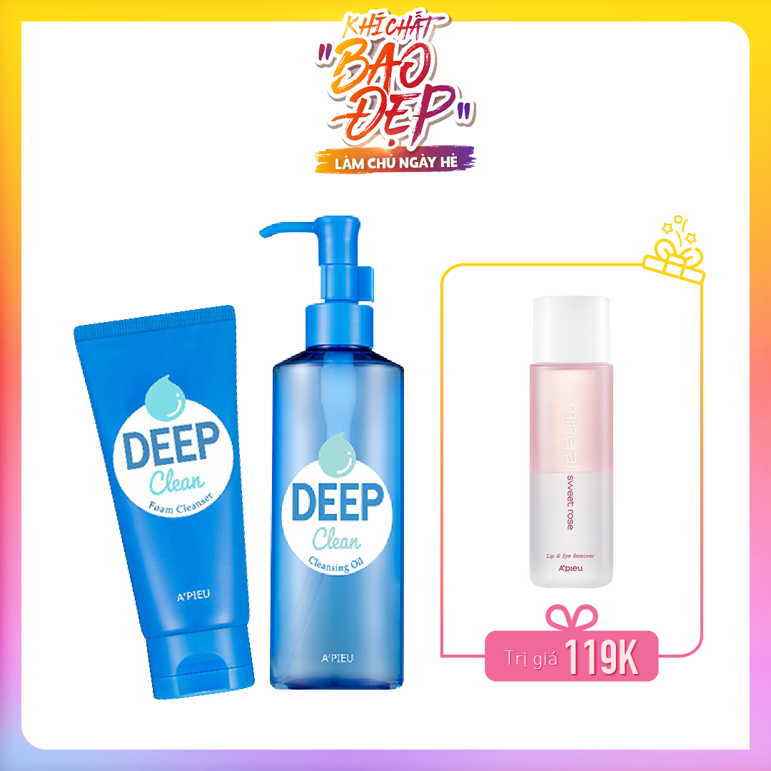 Combo Dầu Tẩy Trang A'pieu Deep Clean Cleansing Oil 160Ml (3Pc)